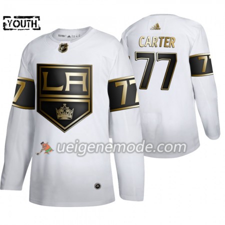 Kinder Eishockey Los Angeles Kings Trikot Jeff Carter 77 Adidas 2019-2020 Golden Edition Weiß Authentic